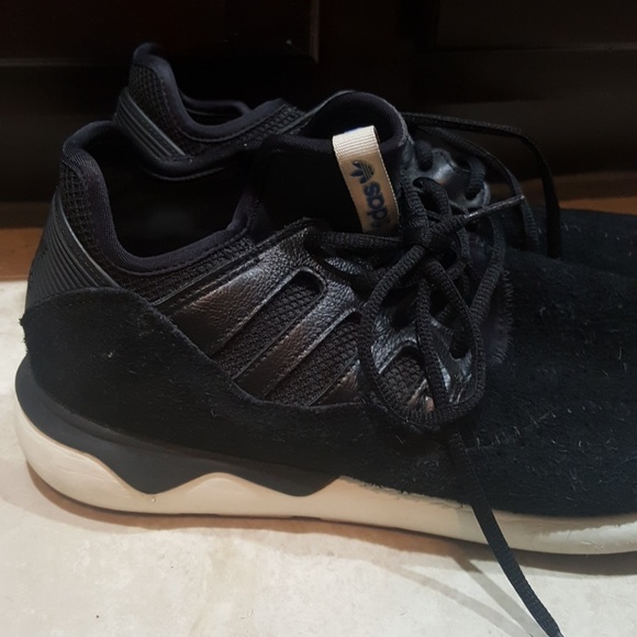 ADIDAS Tubular Black Suede Sneakers - Size 11 - Picture 2 of 5